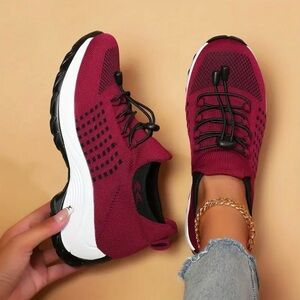 Women’s Comfort Ortho Wear Red Sneakers Size 10.5